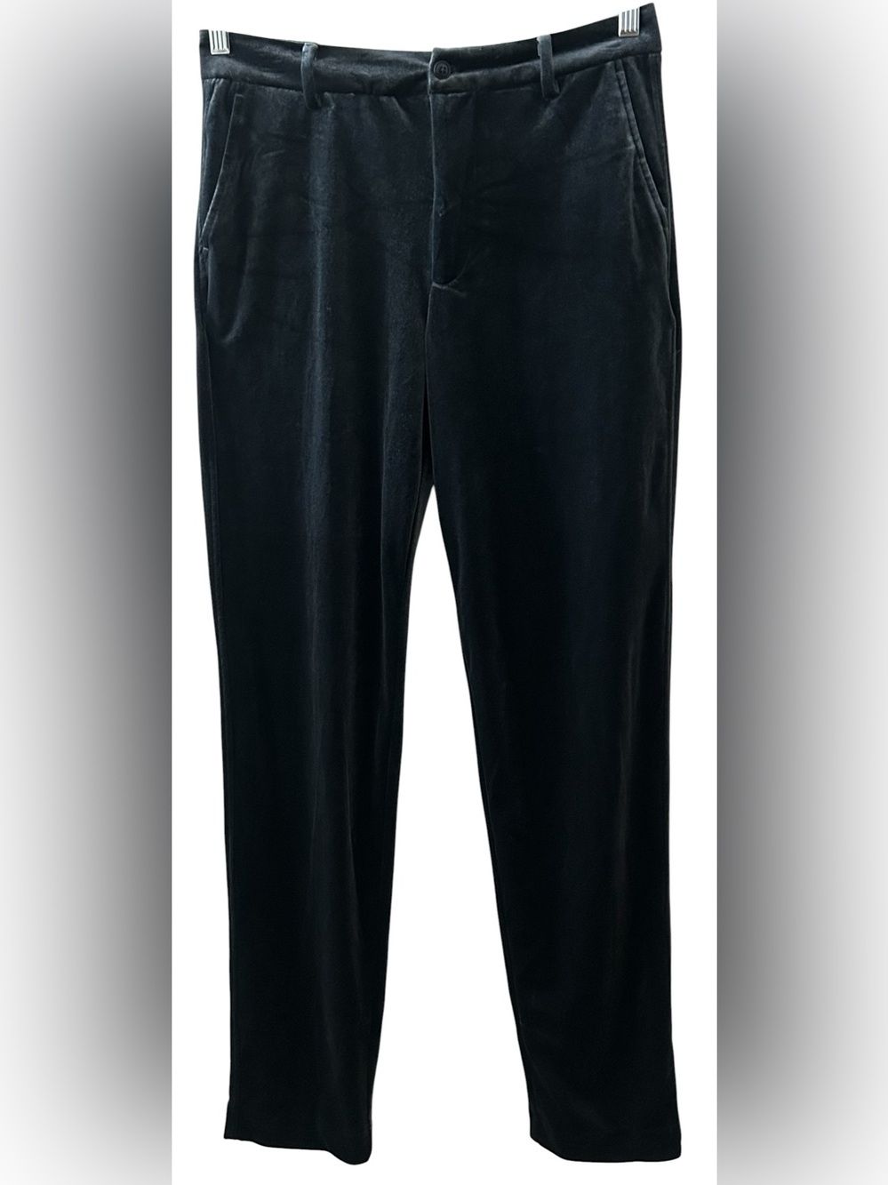 Jay Walker Men's Sz 31 Blue Velvet Dress Pants Stretch Slim Trousers